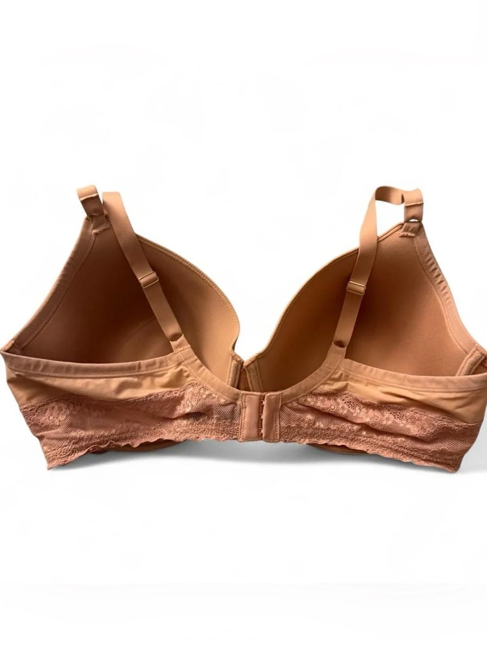 Natori Body Doubles Lace Trim Full Fit T-Shirt Bra Light Tan - Picture 4 of 4